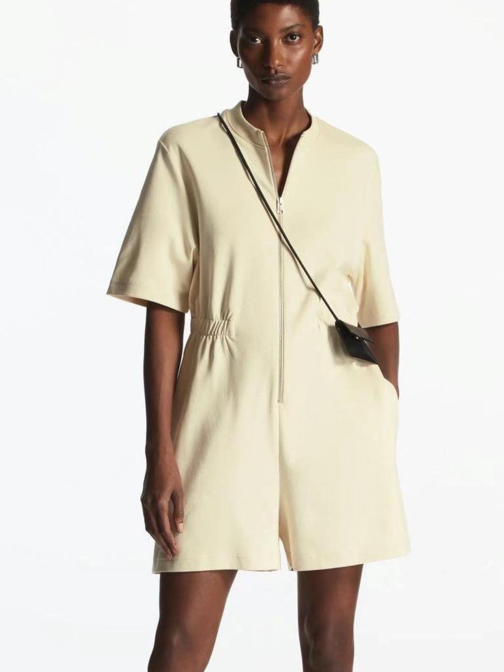 COS • Cotton zip up playsuit romper